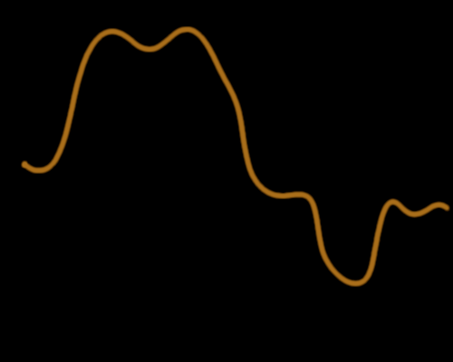 Fractal construction of a landscape. Second, medium variations.