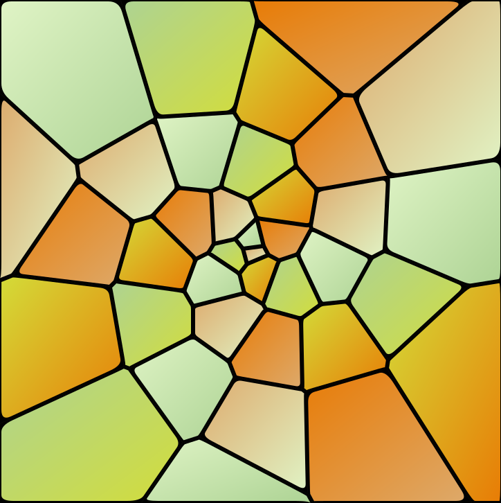 A voronoi diagram.